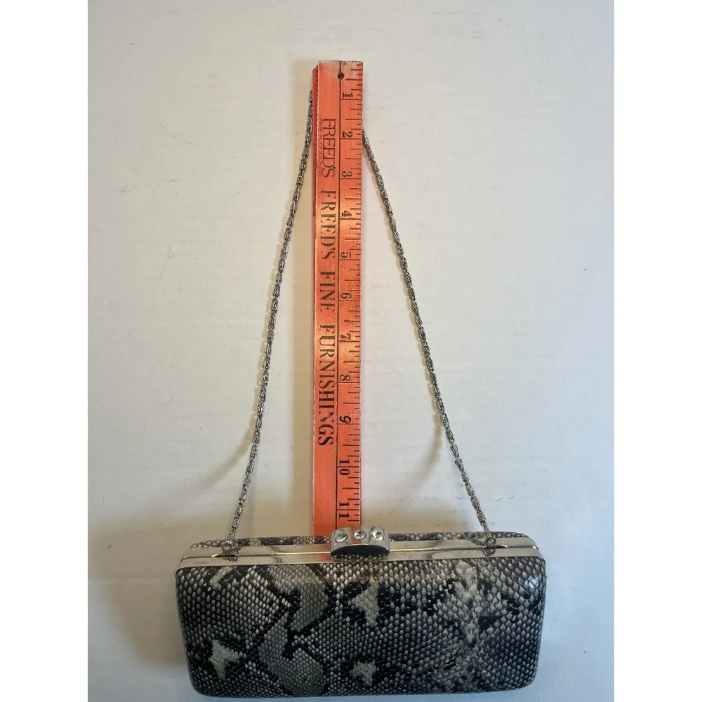 Women's Faux Leather Snakeskin Envelope Clutch Bag Convertible‎ Shoulder Strap